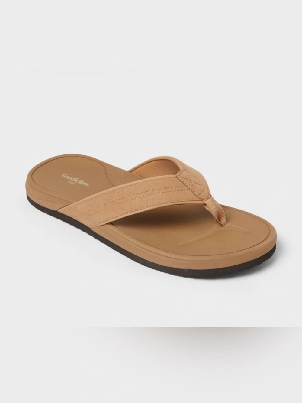 Men's lan Comfort Flip Flop Thong Sandals - Goodfellow & Co™ Tan Medium 9/10